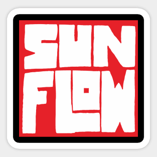 sunflow typography block red Sticker